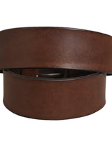Dolce & Gabbana Belt Brown Leather Double Prong Metal Buckle