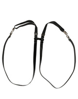 Dolce & Gabbana Black Adjustable Silver Metal Clips Suspenders