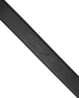 Dolce & Gabbana Men Black Leather Gold Tone Metal Buckle Belt