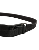 Dolce & Gabbana Men Black Nylon Webbing Plastic Buckle Belt