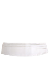 Dolce & Gabbana White Men Wide Waist Belt Cotton Cummerbund