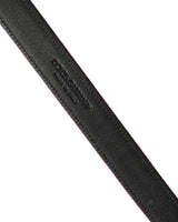 Dolce & Gabbana Men Fuchsia Glitter Silver Metal Buckle Belt
