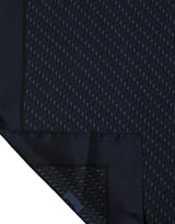 Dolce & Gabbana Dark Blue Silk Pocket Square Foulard Scarf