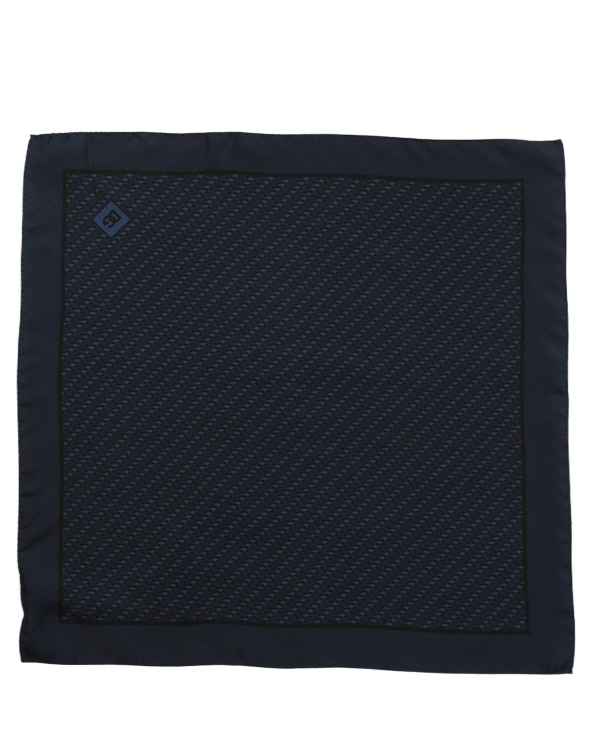 Dolce & Gabbana Dark Blue Silk Pocket Square Foulard Scarf