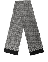 Dolce & Gabbana Black White Geometric Silk Neck Shawl Scarf