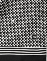 Dolce & Gabbana Black White Geometric Silk Neck Shawl Scarf