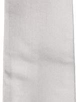 Dolce & Gabbana Light Gray Satin Silk Fringed Lace Stole Scarf