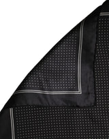 Dolce & Gabbana Black Polka Dot Pocket Square Foulard Scarf