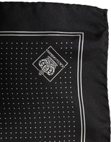 Dolce & Gabbana Black Polka Dot Pocket Square Foulard Scarf