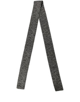Dolce & Gabbana Black White Herringbone Tweed Shawl Scarf