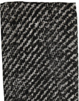 Dolce & Gabbana Black White Herringbone Tweed Shawl Scarf