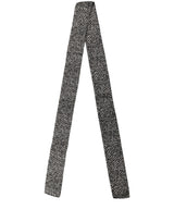 Dolce & Gabbana Black White Herringbone Tweed Shawl Scarf