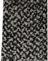 Dolce & Gabbana Black White Herringbone Tweed Shawl Scarf
