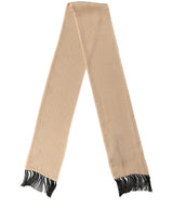 Dolce & Gabbana Beige Silk Dotted Fringed Neck Shawl Scarf