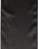 Dolce & Gabbana Men Black Satin Silk Skinny Neck Shawl Scarf