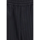 Versace Black Wool Oves Aries Dress Pants
