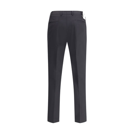 PT Torino Black Wool Oves Aries Casual Pants