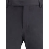 PT Torino Black Wool Oves Aries Casual Pants