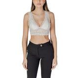 Only White Polyester Bra