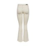 Only Cream Cotton Bootcut Jeans