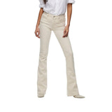 Only Cream Cotton Bootcut Jeans