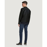 Jack Jones Black Polyamide Leather Jacket