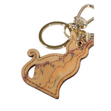 Alviero Martini Prima Classe Beige Leather Keychain