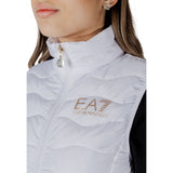 EA7 Emporio Armani White Polyester Sleeveless Jacket