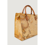 Alviero Martini Prima Classe Beige Cotton Handbag
