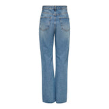 Only Light Blue Cotton Relaxed Fit Jeans