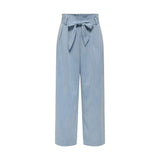 Only Blue Viscose Casual Pants