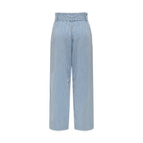 Only Blue Viscose Casual Pants