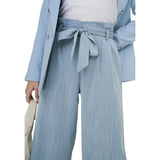 Only Blue Viscose Casual Pants