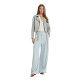 Morgan De Toi Light Blue Cotton Denim Jacket