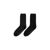 Tommy Hilfiger Black And White Cotton Socks