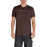 Tommy Hilfiger Jeans Brown Recycled Cotton T-Shirt