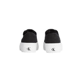 Calvin Klein Jeans Black And White Recycled Cotton Platform Sneakers