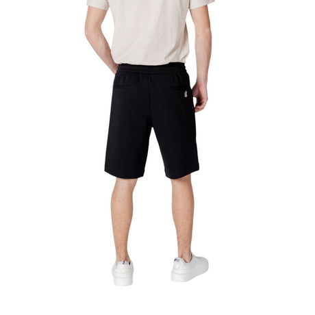 Armani Exchange Black Cotton Bermuda Shorts