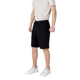 Armani Exchange Black Cotton Bermuda Shorts
