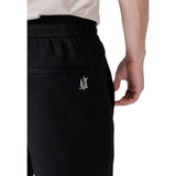 Armani Exchange Black Cotton Bermuda Shorts