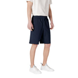 EA7 Emporio Armani Blue Cotton Bermuda Shorts