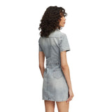 Morgan De Toi Blue Cotton Midi Dress