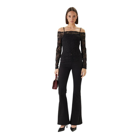 Morgan De Toi Black Polyamide Long Sleeve T-Shirt