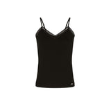 Morgan De Toi Black Viscose Tank Tops