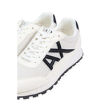 Armani Exchange Black And White Polyester Athletic Sneakers