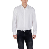 Armani Exchange Cream Elastane Dress Shirt