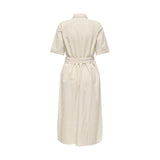 Jacqueline De Yong Beige Cotton Long Dress