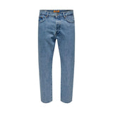 Only & Sons Light Blue Cotton Relaxed Fit Jeans