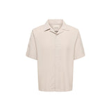 Only & Sons Beige Tencel Shortsleeve Shirt