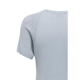 Jacqueline De Yong Blue Viscose T-Shirt